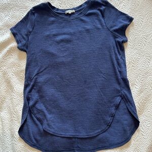 Z Supply Deep Blue Short Sleeve Top